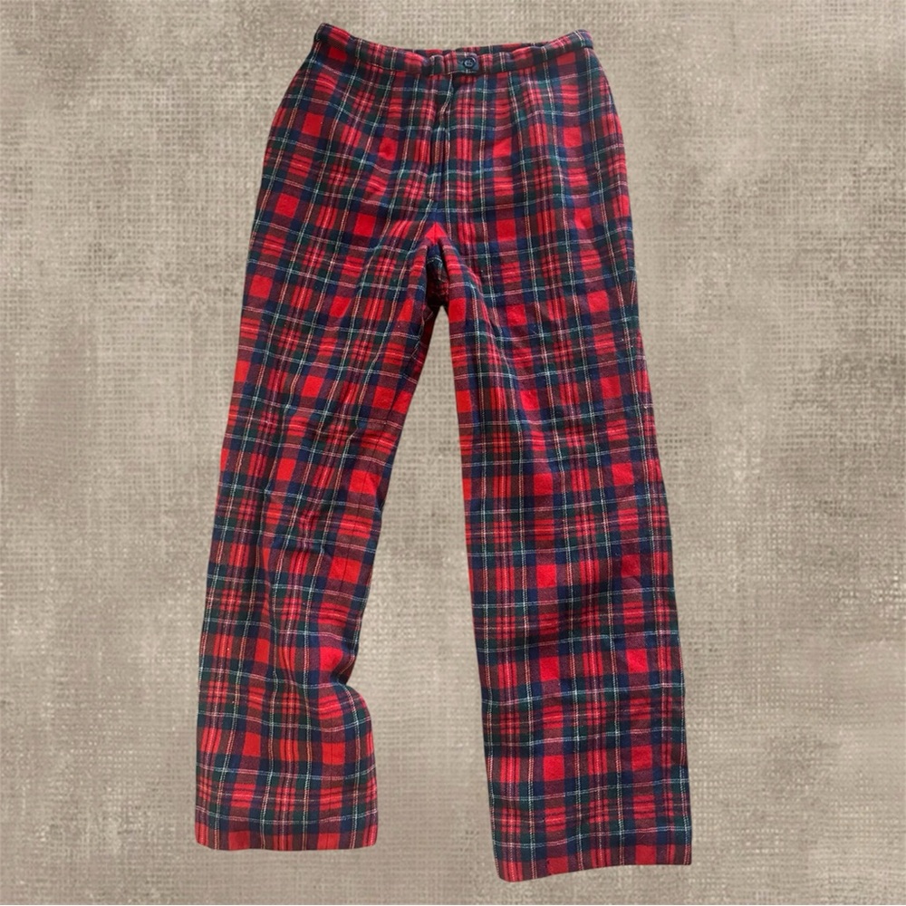 Pendleton Red and Blue Plaid Trousers